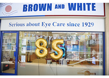Brown and White Opticians 