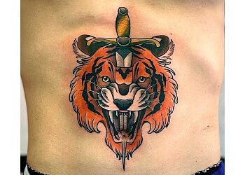 Tiger Clue Tattoo on Instagram Snake chest piece by zakclueless  pdx  portlandoregon